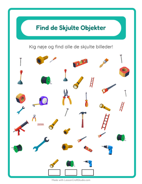 Find tingene – Værktøj