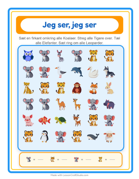 Find bogstavet – Dyr