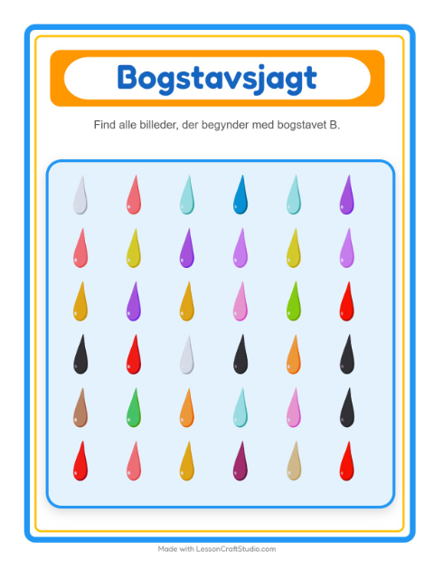 Find bogstavet – Farver