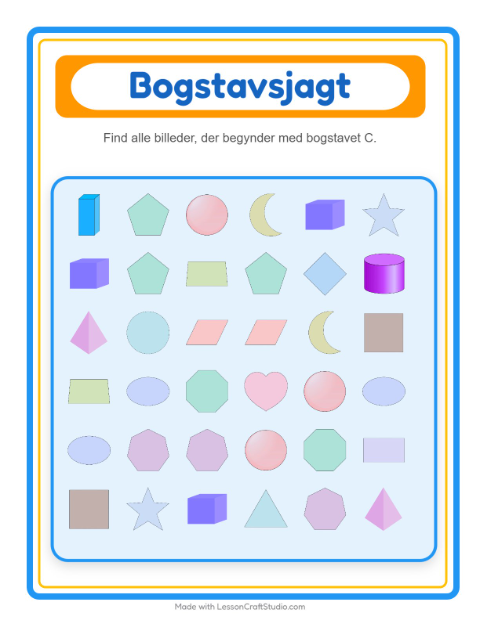 Find bogstavet – Former