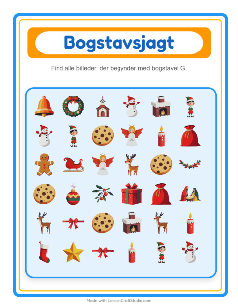 Find bogstavet – Jul