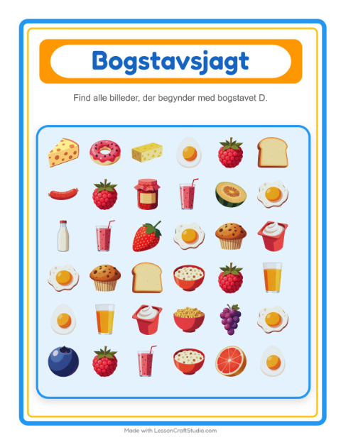 Find bogstavet – Morgenmad