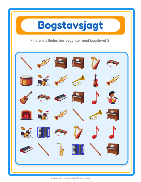 Find bogstavet – Musik