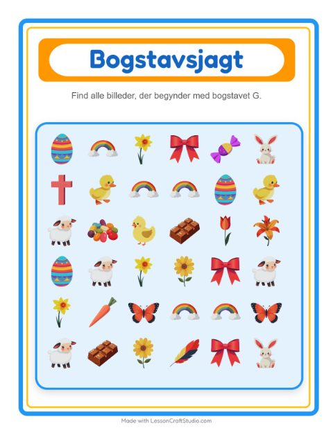 Find bogstavet – Påske