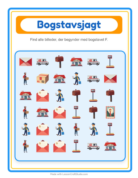 Find bogstavet – Postkontor