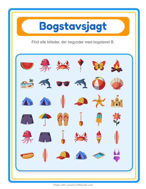 Find bogstavet – Sommer