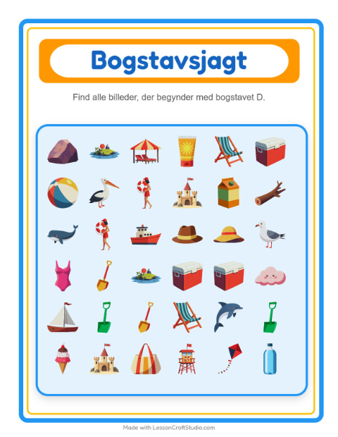 Find bogstavet – Strand