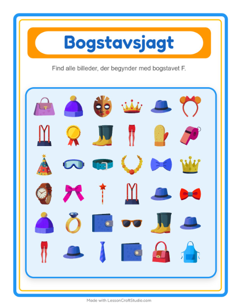 Find bogstavet – Tilbehør