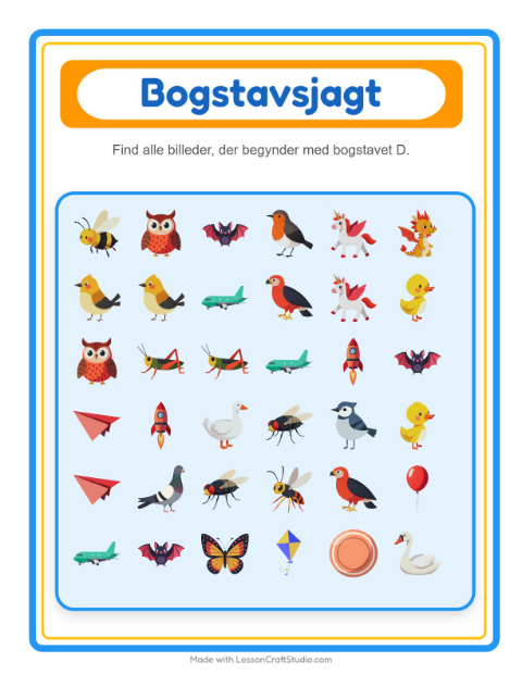 Find bogstavet – Ting der flyver