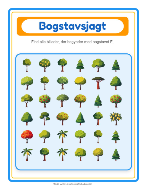 Find bogstavet – Træer
