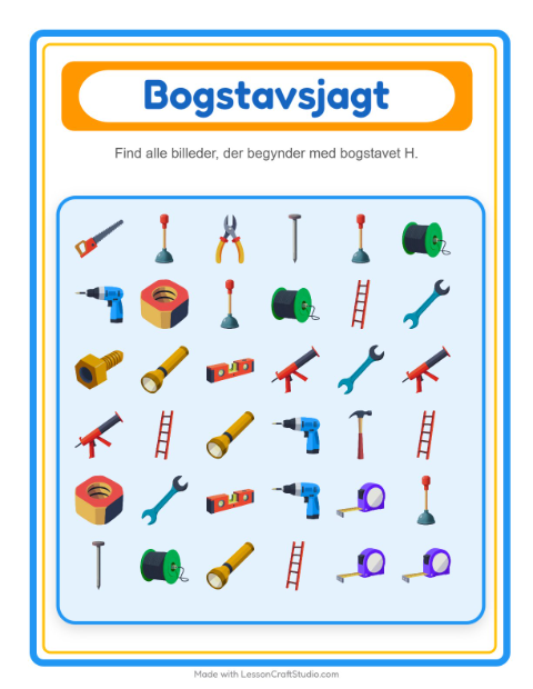 Find bogstavet – Værktøj