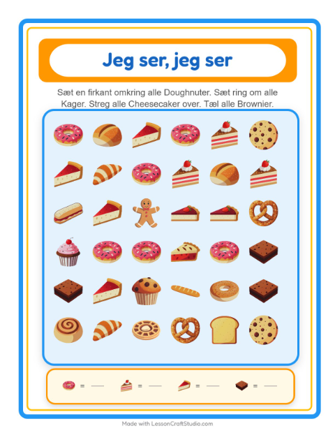 Find og tæl – Bageri