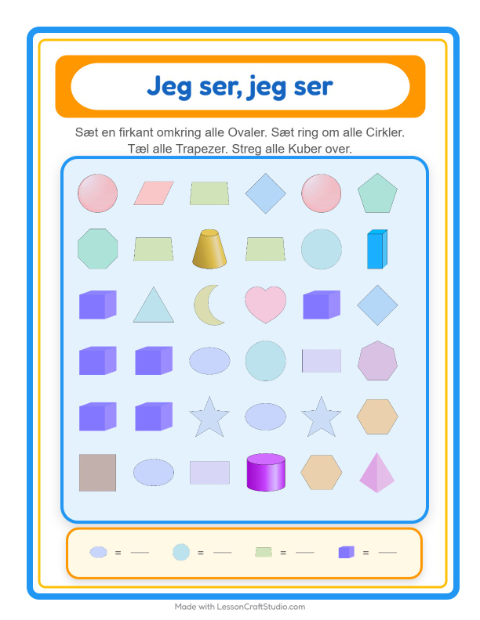 Find og tæl – Former