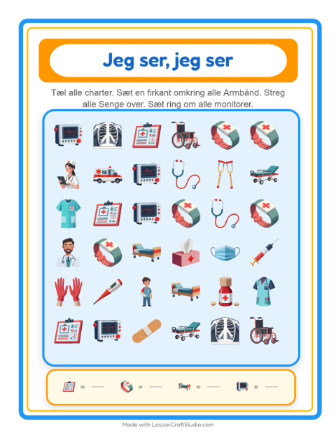 Find og tæl – Hospital