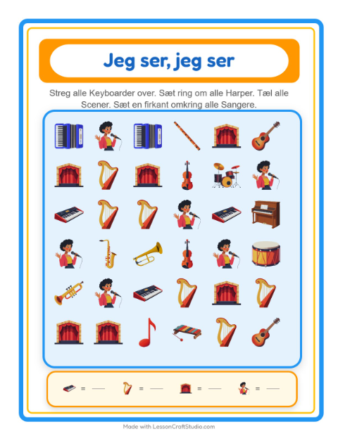 Find og tæl – Musik