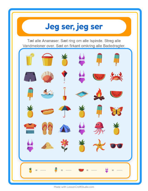 Find og tæl – Sommer