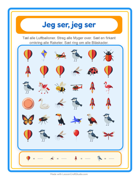 Find og tæl – Ting der flyver