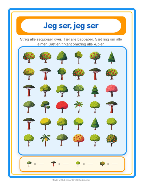 Find og tæl – Træer