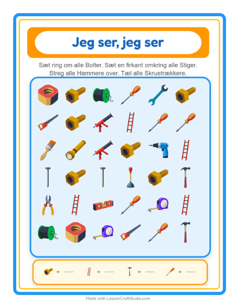 Find og tæl – Værktøj