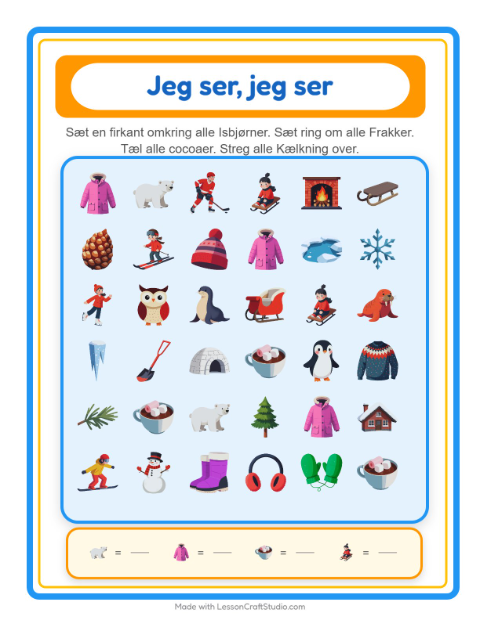 Find og tæl – Vinter