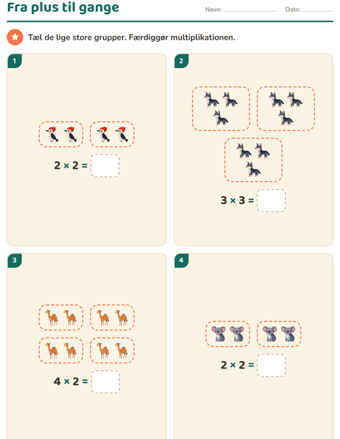 Rækker og søjler: lige grupper i 2. klasse — 2