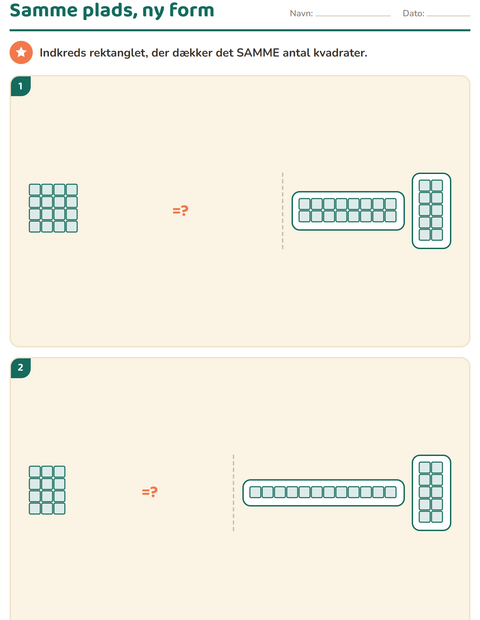 Geometri i 3. klasse – firkanter, rette vinkler, omkreds og areal — 2