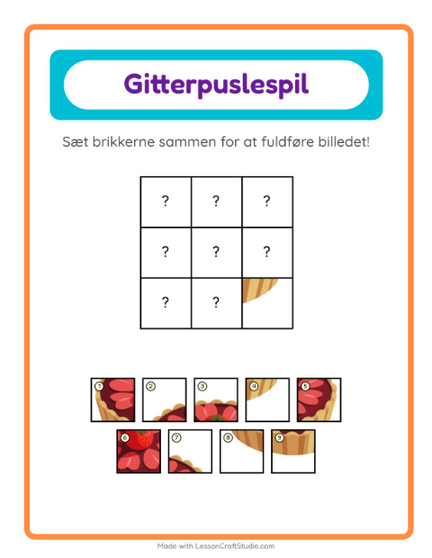Billedbrikker – Desserter og slik