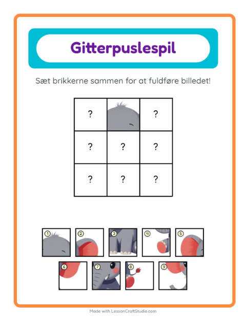Billedbrikker – Dyr