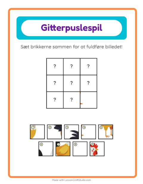 Billedbrikker – Fugle 2