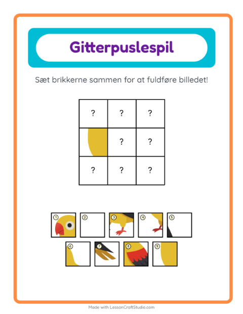 Billedbrikker – Fugle