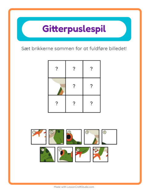 Forhåndsvisning af Gittermatch-arbejdsark med Kæledyr til Børnehaveklasse