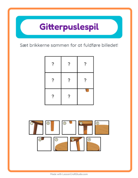 Billedbrikker – Møbler