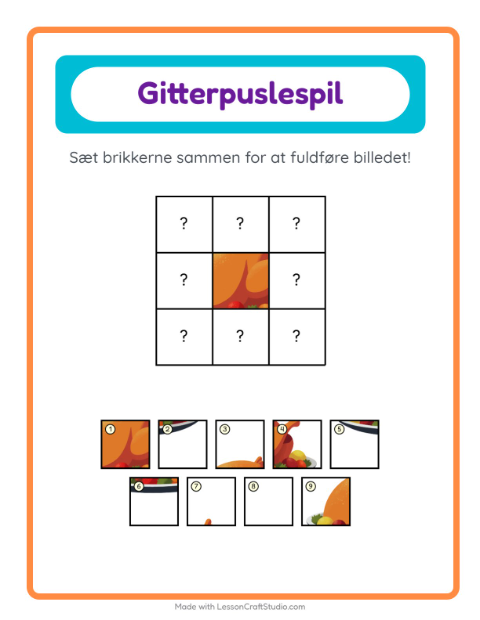 Billedbrikker – Thanksgiving