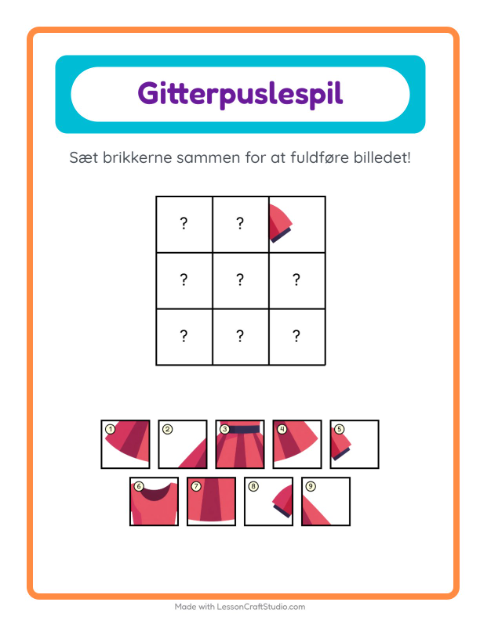 Billedbrikker – Tøj