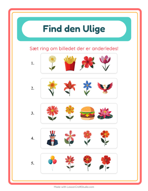 Hvad passer ikke? – Blomster