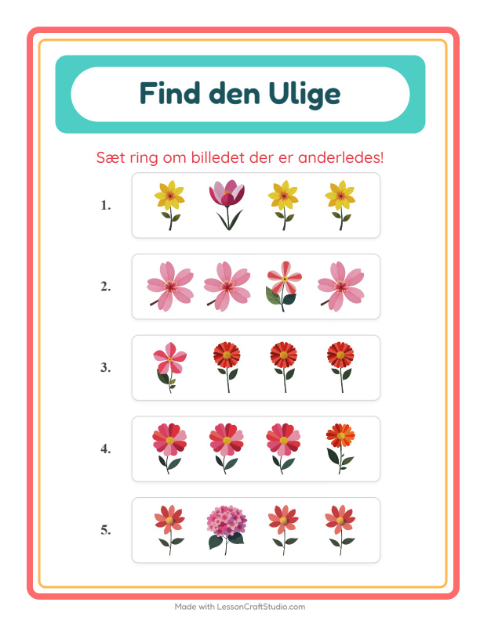 Hvad passer ikke? – Blomster