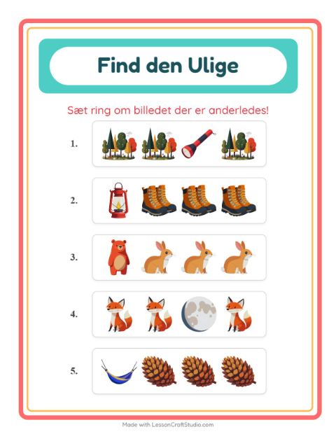 Hvad passer ikke? – Camping