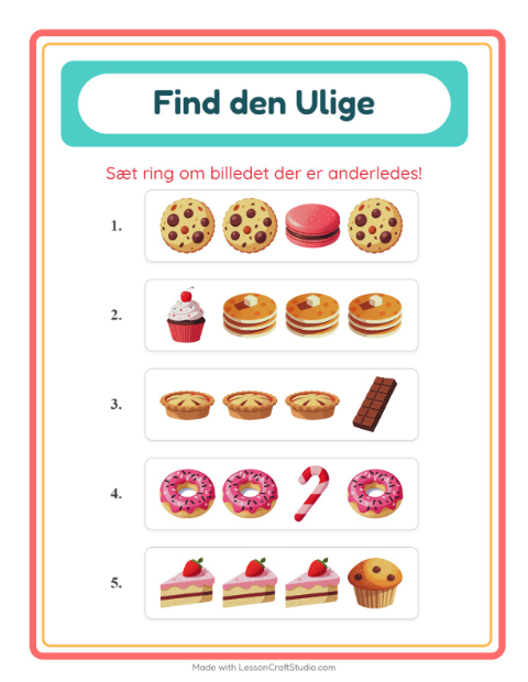 Hvad passer ikke? – Desserter og slik