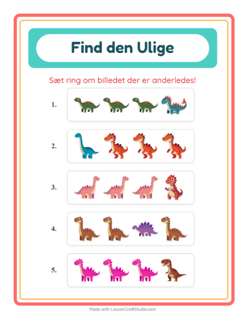 Hvad passer ikke? – Dinosaurer