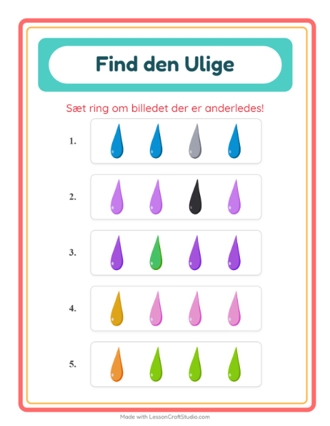 Hvad passer ikke? – Farver