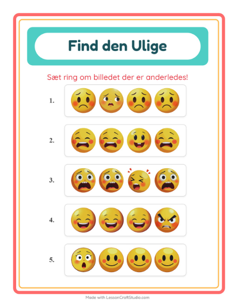 Hvad passer ikke? – Følelser