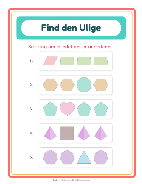 Hvad passer ikke? – Former