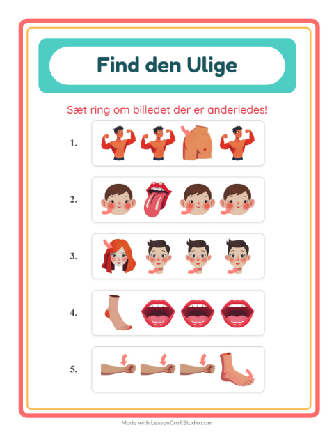 Hvad passer ikke? – Kropsdele