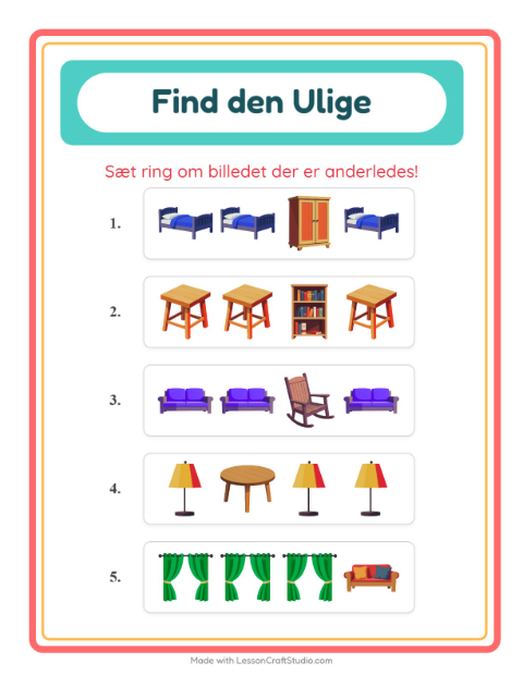 Hvad passer ikke? – Møbler