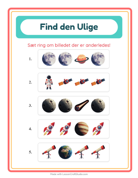 Hvad passer ikke? – Rummet