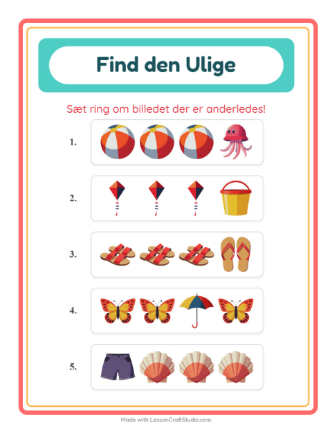 Hvad passer ikke? – Sommer