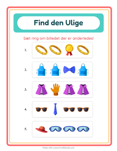 Hvad passer ikke? – Tilbehør