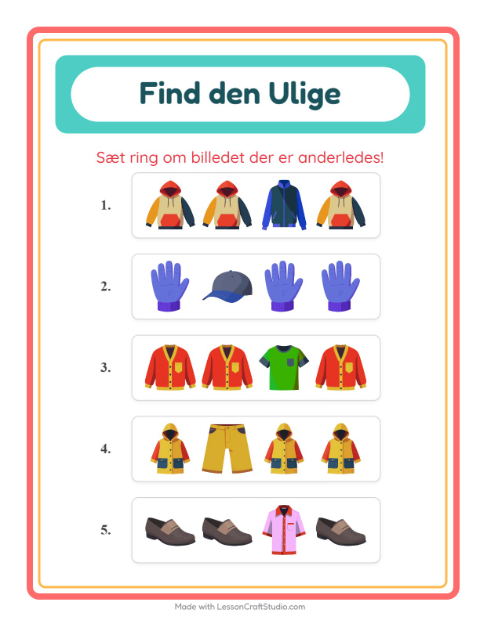 Hvad passer ikke? – Tøj