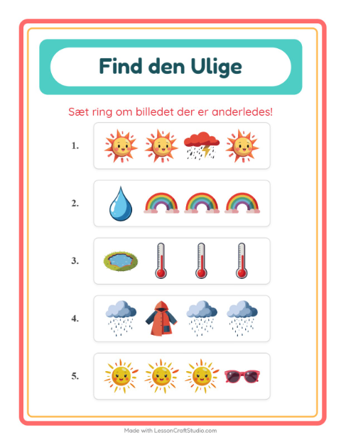 Hvad passer ikke? – Vejr