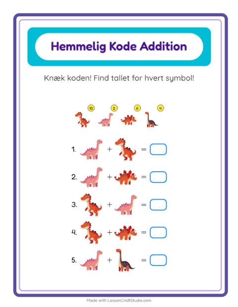 Regnekode – Dinosaurer